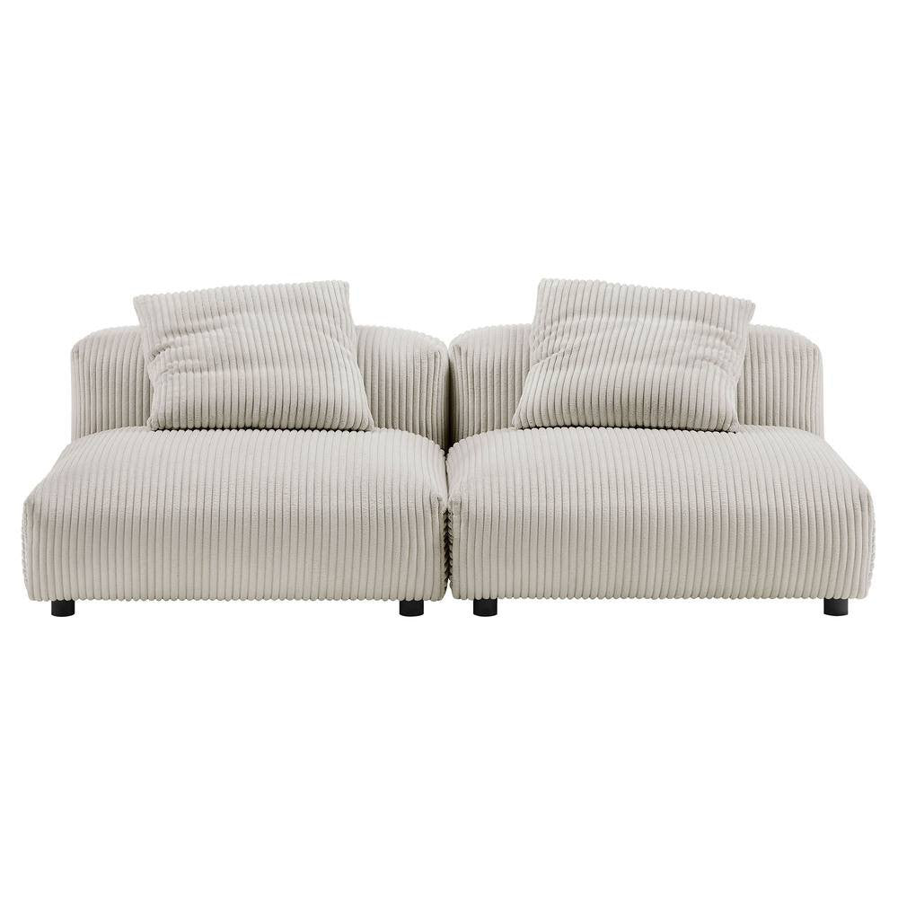 EEI-7036 Solace 2-Piece Modular Corduroy Upholstered Sofa by Modway