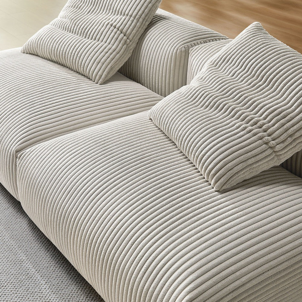 EEI-7036 Solace 2-Piece Modular Corduroy Upholstered Sofa by Modway