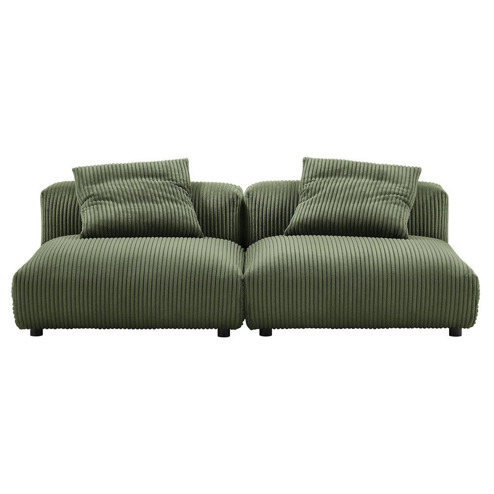 EEI-7036 Solace 2-Piece Modular Corduroy Upholstered Sofa by Modway