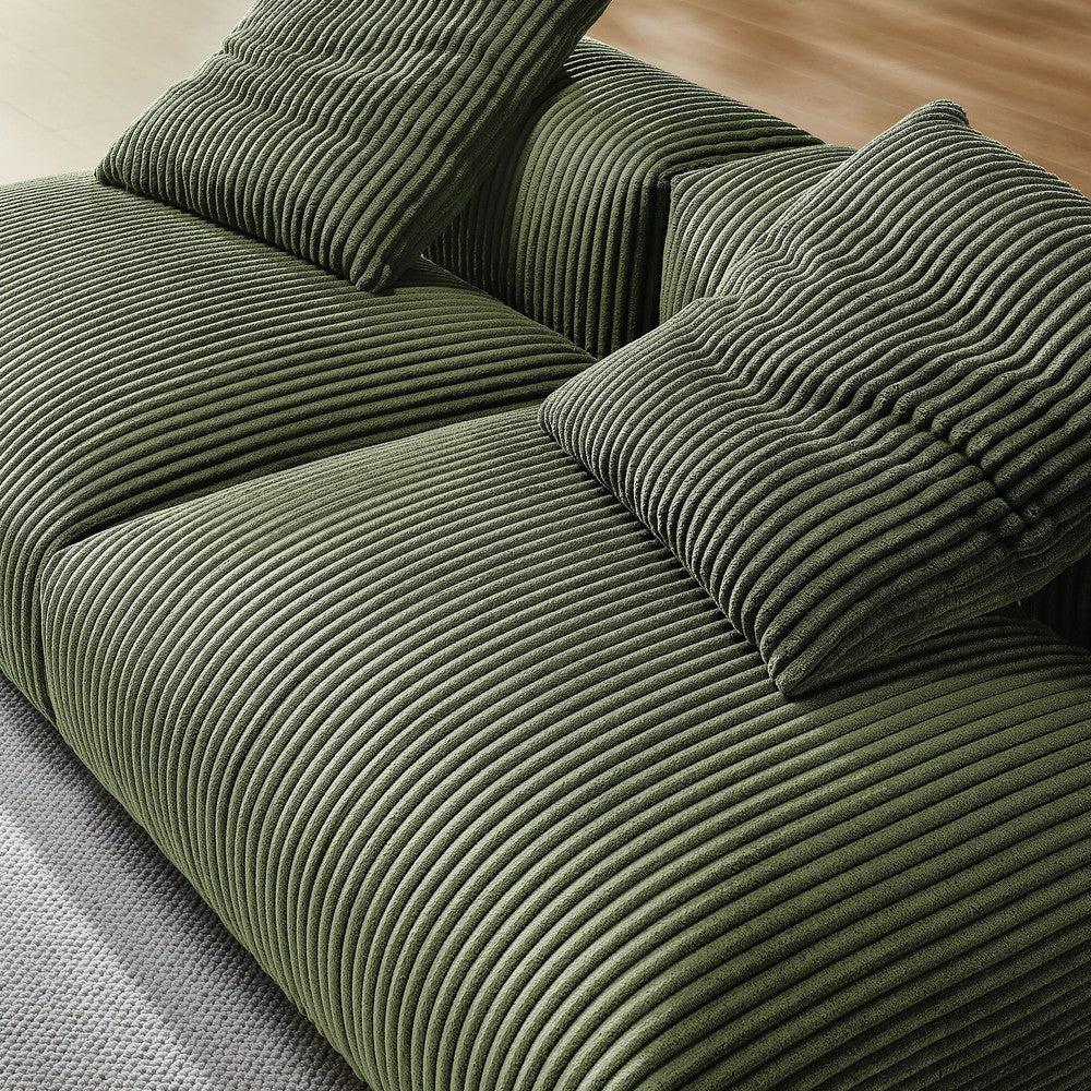 EEI-7036 Solace 2-Piece Modular Corduroy Upholstered Sofa by Modway