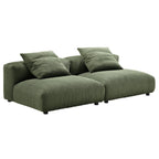 EEI-7036 Solace 2-Piece Modular Corduroy Upholstered Sofa by Modway