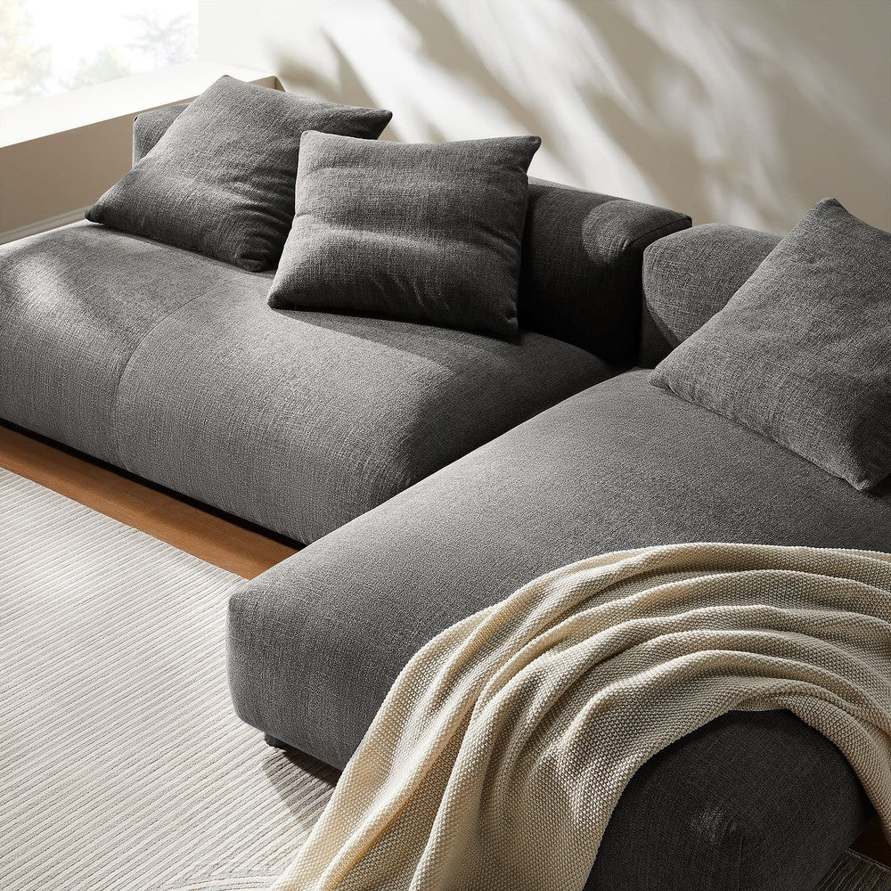 EEI-7025 Solace 2-Piece Modular Upholstered Fabric Sectional Sofa With Chaise by Modway
