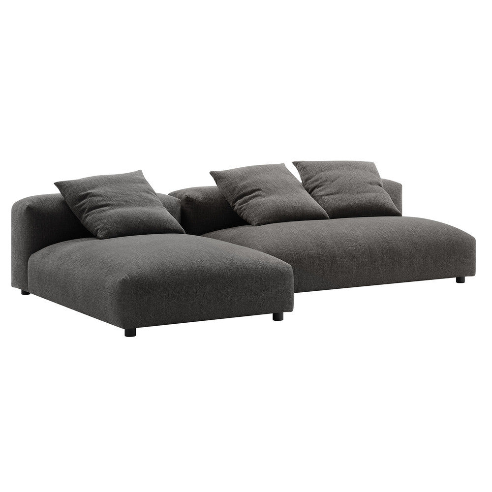 EEI-7025 Solace 2-Piece Modular Upholstered Fabric Sectional Sofa With Chaise by Modway