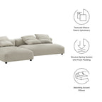 EEI-7025 Solace 2-Piece Modular Upholstered Fabric Sectional Sofa With Chaise by Modway