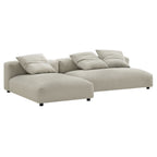 EEI-7025 Solace 2-Piece Modular Upholstered Fabric Sectional Sofa With Chaise by Modway
