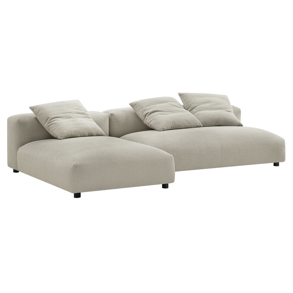 EEI-7025 Solace 2-Piece Modular Upholstered Fabric Sectional Sofa With Chaise by Modway