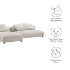 EEI-7025 Solace 2-Piece Modular Upholstered Fabric Sectional Sofa With Chaise by Modway
