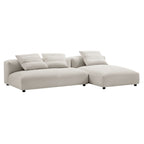 EEI-7025 Solace 2-Piece Modular Upholstered Fabric Sectional Sofa With Chaise by Modway