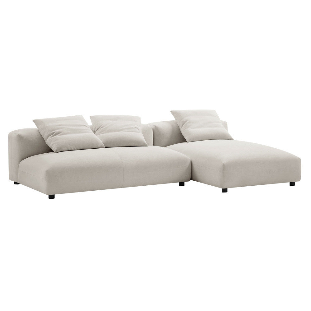 EEI-7025 Solace 2-Piece Modular Upholstered Fabric Sectional Sofa With Chaise by Modway