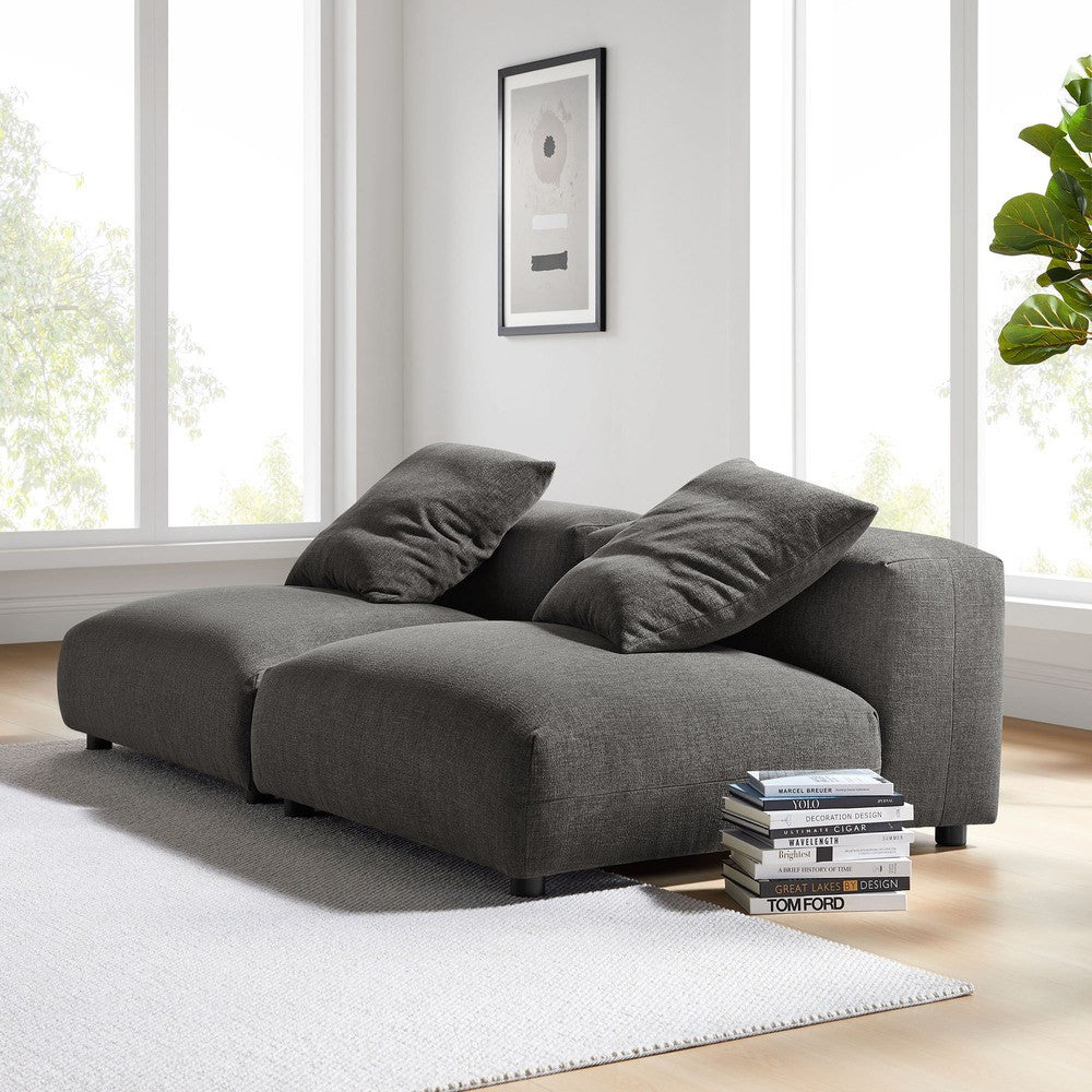 EEI-7037 Solace 2-Piece Modular Upholstered Fabric Sofa by Modway