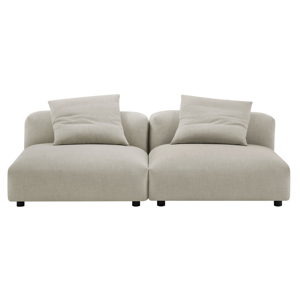EEI-7037 Solace 2-Piece Modular Upholstered Fabric Sofa by Modway