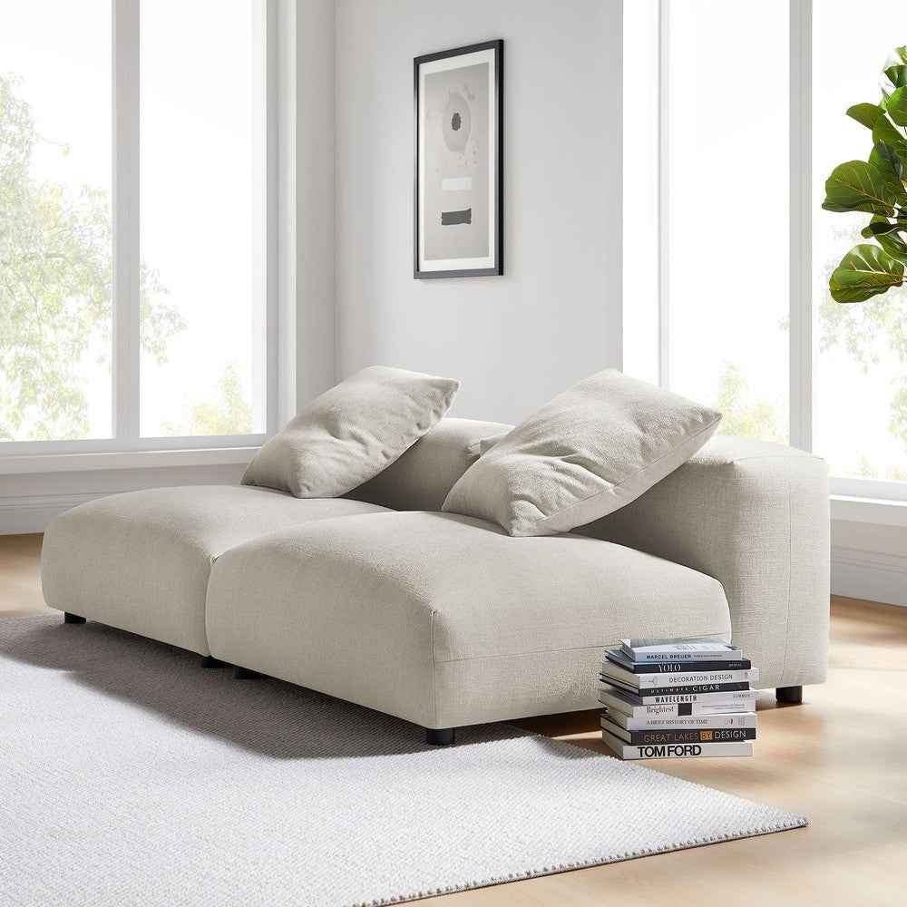 EEI-7037 Solace 2-Piece Modular Upholstered Fabric Sofa by Modway