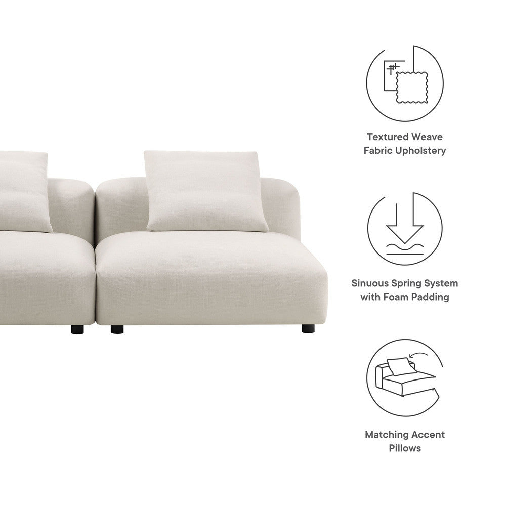 EEI-7037 Solace 2-Piece Modular Upholstered Fabric Sofa by Modway