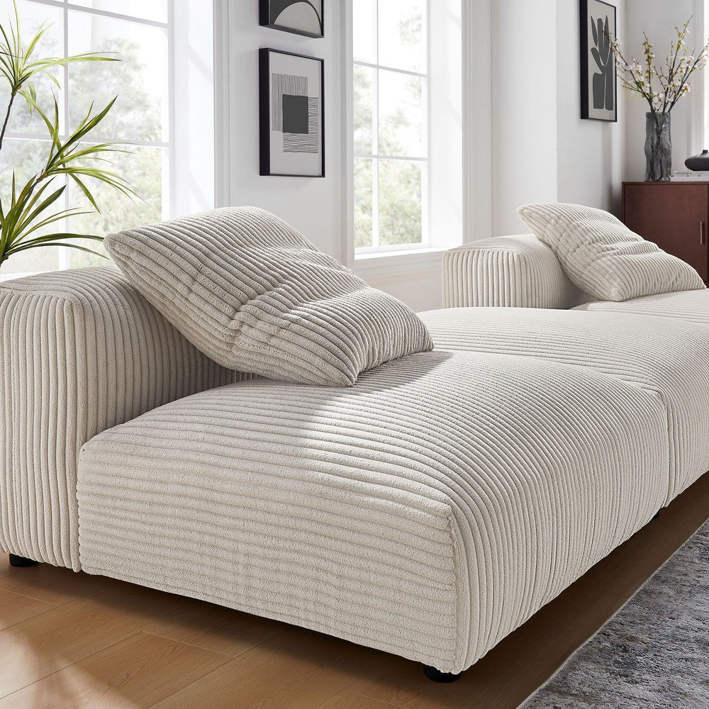 EEI-7028 Solace 3-Piece Modular Corduroy Upholstered Sectional Sofa by Modway
