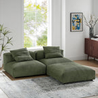 EEI-7028 Solace 3-Piece Modular Corduroy Upholstered Sectional Sofa by Modway