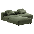 EEI-7028 Solace 3-Piece Modular Corduroy Upholstered Sectional Sofa by Modway