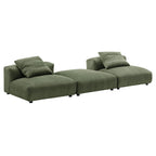 EEI-7028 Solace 3-Piece Modular Corduroy Upholstered Sectional Sofa by Modway