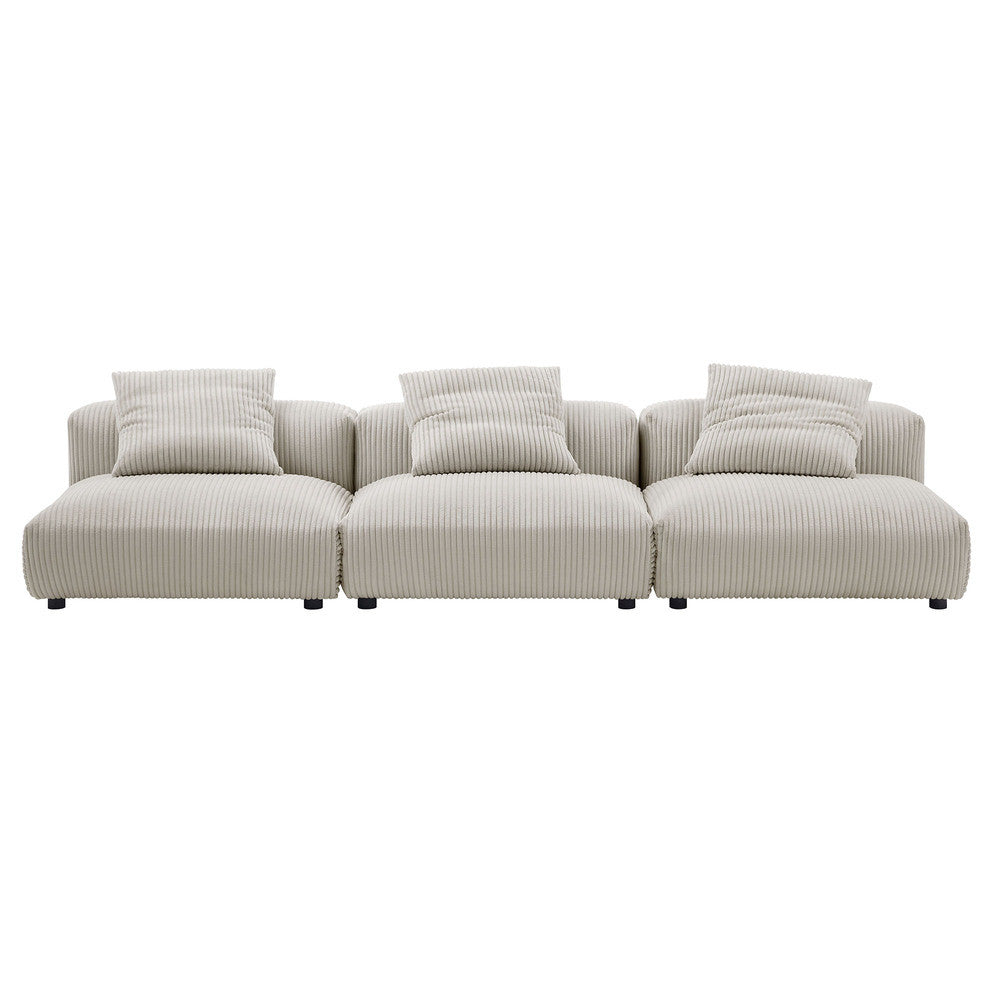 EEI-7034 Solace 3-Piece Modular Corduroy Upholstered Sofa by Modway