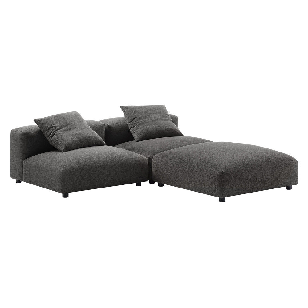EEI-7029 Solace 3-Piece Modular Upholstered Fabric Sectional Sofa by Modway