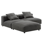 EEI-7029 Solace 3-Piece Modular Upholstered Fabric Sectional Sofa by Modway