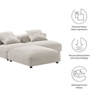 EEI-7029 Solace 3-Piece Modular Upholstered Fabric Sectional Sofa by Modway
