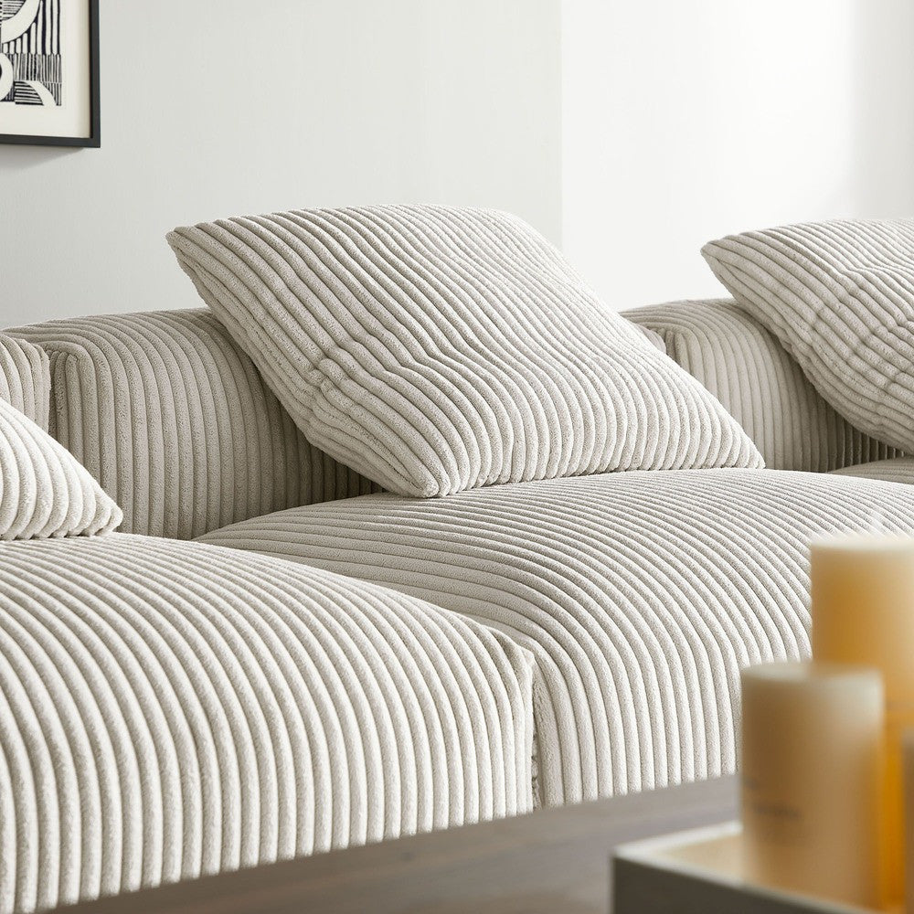 EEI-7026 Solace 4-Piece Modular Corduroy Upholstered Sectional Sofa by Modway