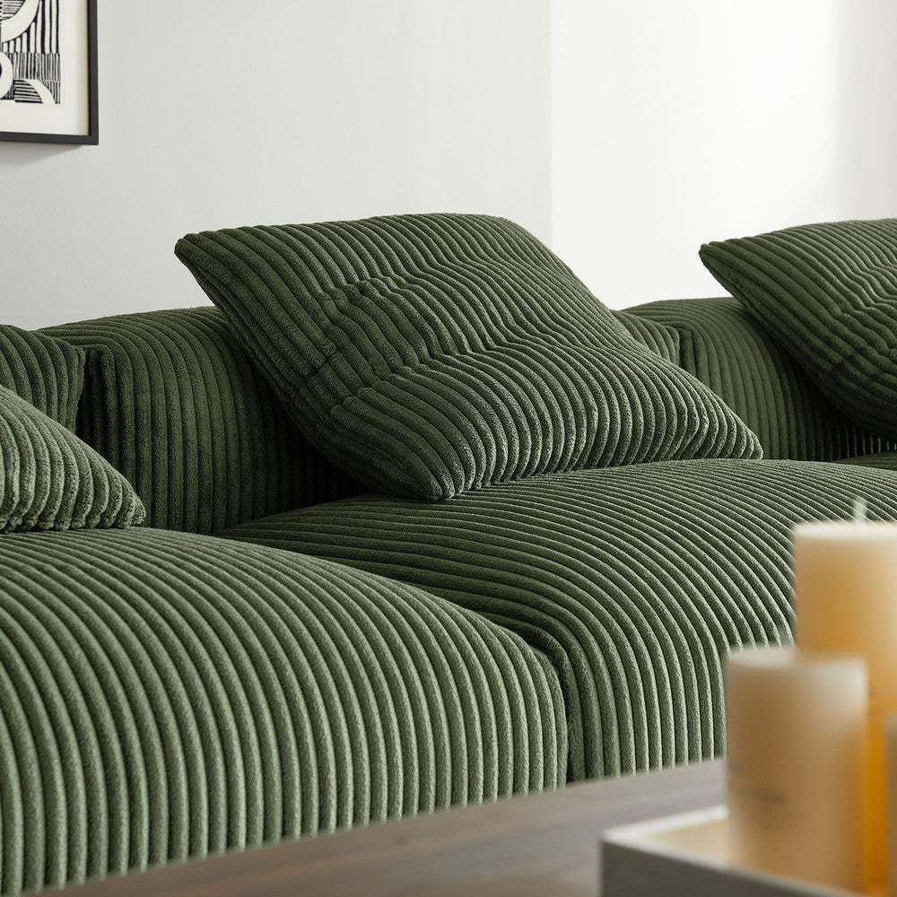EEI-7026 Solace 4-Piece Modular Corduroy Upholstered Sectional Sofa by Modway