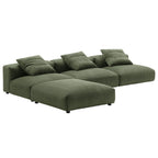 EEI-7026 Solace 4-Piece Modular Corduroy Upholstered Sectional Sofa by Modway