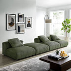 EEI-7026 Solace 4-Piece Modular Corduroy Upholstered Sectional Sofa by Modway