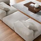 EEI-7032 Solace 4-Piece Modular Corduroy Upholstered Sectional Sofa With Ottoman by Modway