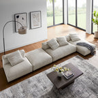 EEI-7032 Solace 4-Piece Modular Corduroy Upholstered Sectional Sofa With Ottoman by Modway