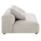 EEI-7032 Solace 4-Piece Modular Corduroy Upholstered Sectional Sofa With Ottoman by Modway