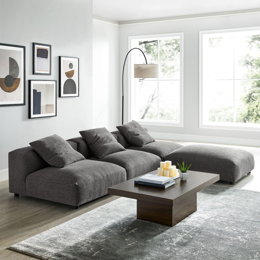 EEI-7027 Solace 4-Piece Modular Upholstered Fabric Sectional Sofa by Modway