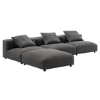 EEI-7027 Solace 4-Piece Modular Upholstered Fabric Sectional Sofa by Modway
