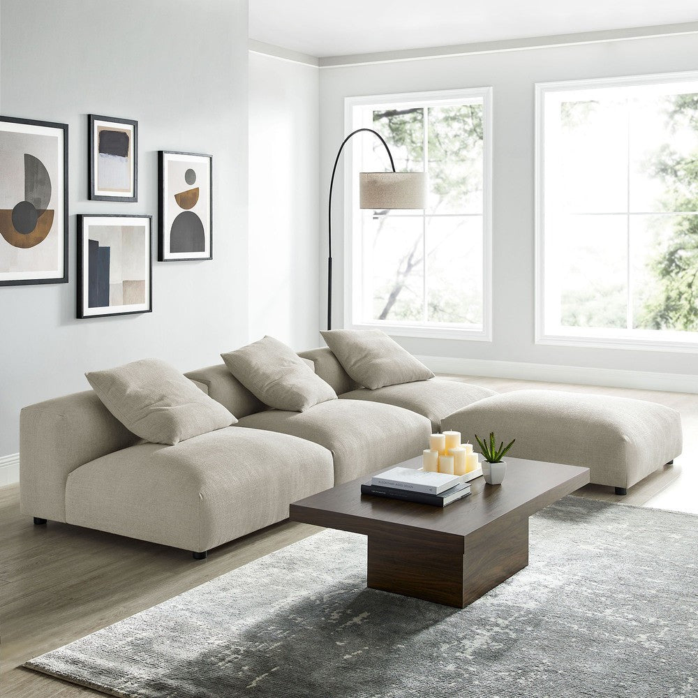EEI-7027 Solace 4-Piece Modular Upholstered Fabric Sectional Sofa by Modway