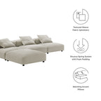 EEI-7027 Solace 4-Piece Modular Upholstered Fabric Sectional Sofa by Modway