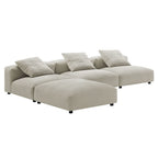 EEI-7027 Solace 4-Piece Modular Upholstered Fabric Sectional Sofa by Modway