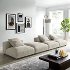 EEI-7027 Solace 4-Piece Modular Upholstered Fabric Sectional Sofa by Modway