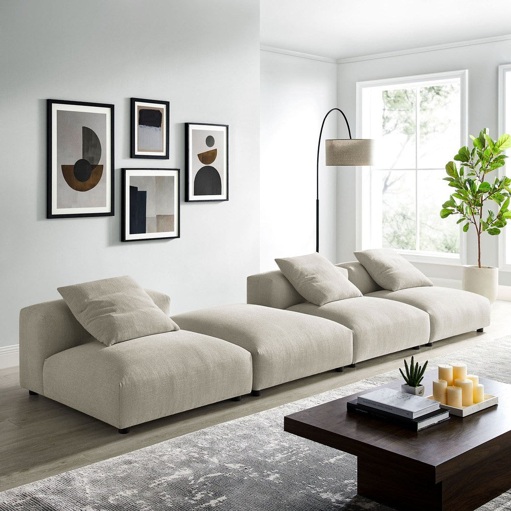 EEI-7027 Solace 4-Piece Modular Upholstered Fabric Sectional Sofa by Modway