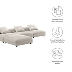 EEI-7027 Solace 4-Piece Modular Upholstered Fabric Sectional Sofa by Modway
