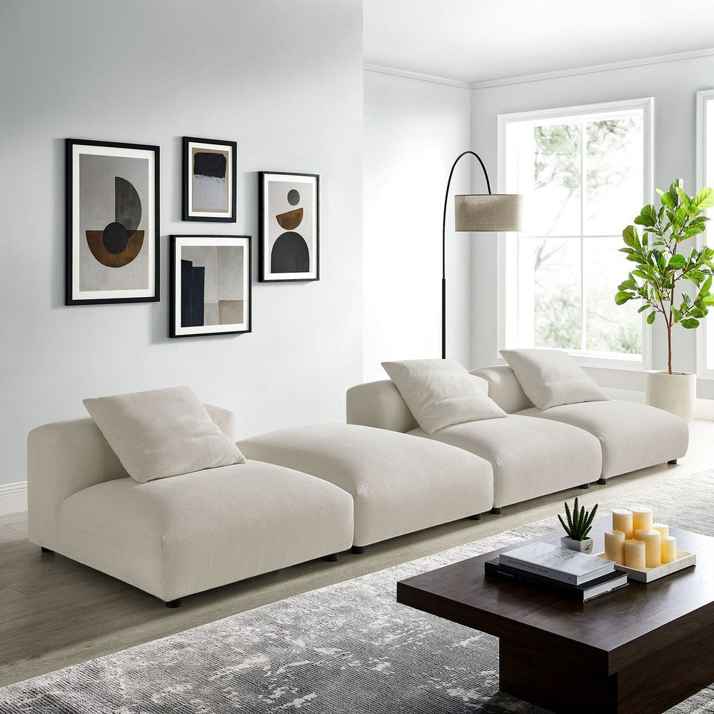EEI-7027 Solace 4-Piece Modular Upholstered Fabric Sectional Sofa by Modway