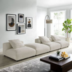EEI-7027 Solace 4-Piece Modular Upholstered Fabric Sectional Sofa by Modway