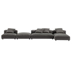 EEI-7033 Solace 4-Piece Modular Upholstered Fabric Sectional Sofa With Ottoman by Modway