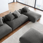 EEI-7033 Solace 4-Piece Modular Upholstered Fabric Sectional Sofa With Ottoman by Modway