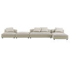 EEI-7033 Solace 4-Piece Modular Upholstered Fabric Sectional Sofa With Ottoman by Modway