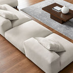 EEI-7033 Solace 4-Piece Modular Upholstered Fabric Sectional Sofa With Ottoman by Modway