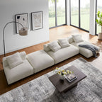 EEI-7033 Solace 4-Piece Modular Upholstered Fabric Sectional Sofa With Ottoman by Modway