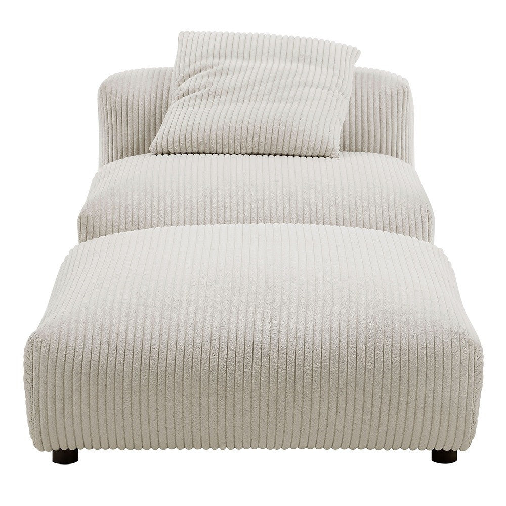EEI-7022 Solace Modular Corduroy Upholstered Armless Chair and Ottoman Set by Modway