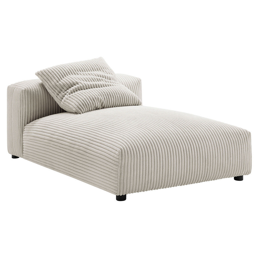 Modway Solace Modular Corduroy Upholstered Armless Chaise Lounge by Modway-EEI-6886