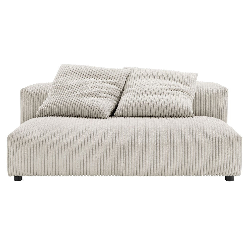 EEI-7030 Solace Modular Corduroy Upholstered Armless Loveseat and Ottoman Set by Modway
